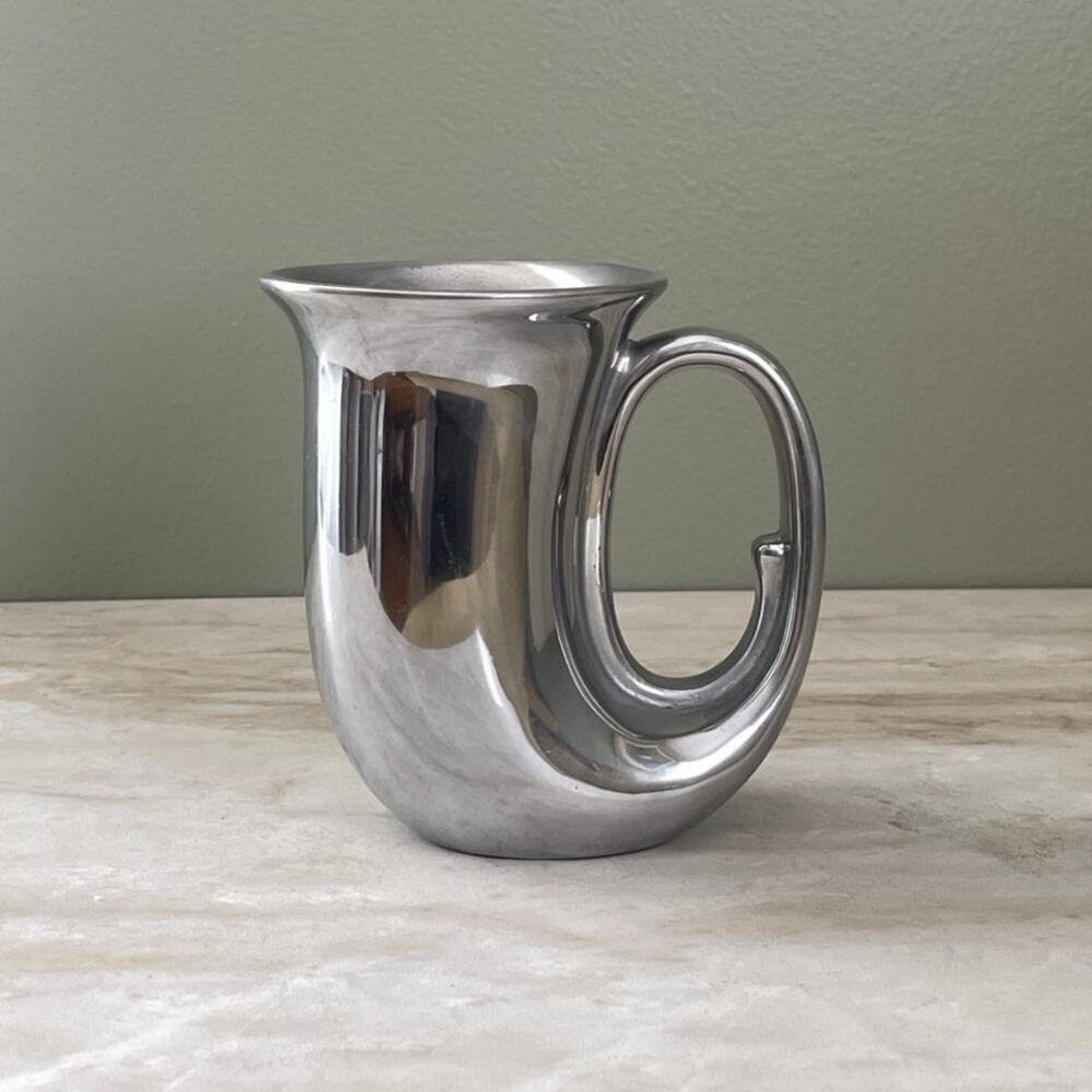 Vintage Mid Century Wilton Armetale French Horn Mug Tankard - Made in USA